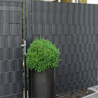 Panou de gard pentru intimitate in gradina, PVC, 35 x 0.19 m, gri antracit