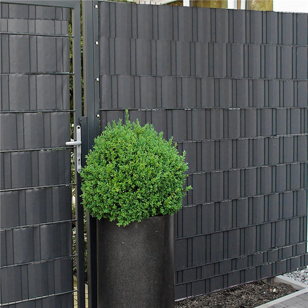 Panou de gard pentru intimitate in gradina, PVC, 35 x 0.19 m, gri antracit