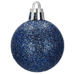 Set globuri de Craciun, 20 bucati, 3 modele, 4cm, albastru inchis