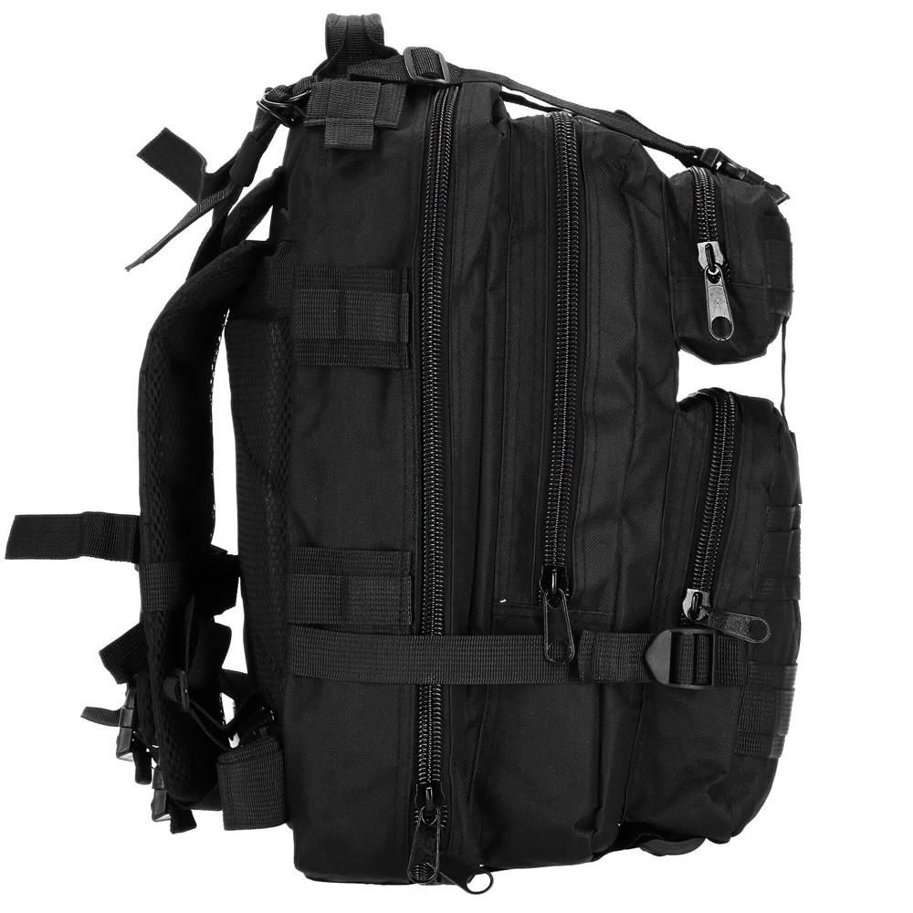 Rucsac militar pentru drumetie, impermeabil, ultra usor, 4 compartimente, culoare negru