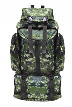 Rucsac militar pentru drumetie, 6 compartimente, 70litri, 65x18x35cm, verde