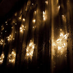 (DL) Instalatie lumina tip perdea cu 138 LED-uri, 2m, pentru interior/exterior, stelute iluminare alba