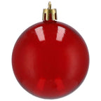 Set globuri de Craciun, 20 bucati, 5 modele, 6cm, rosu