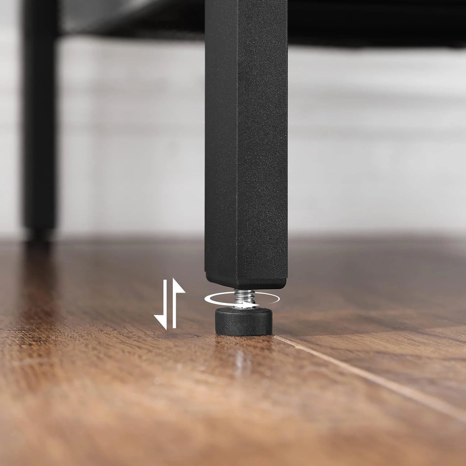 VASAGLE Set de 2 noptiere, cu cadru metalic, blat MDF, rafturi reglabile, 40x40x50cm, maro rustic