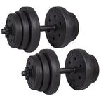 Set gantere reglabile 20kg (2x10kg) din compozit