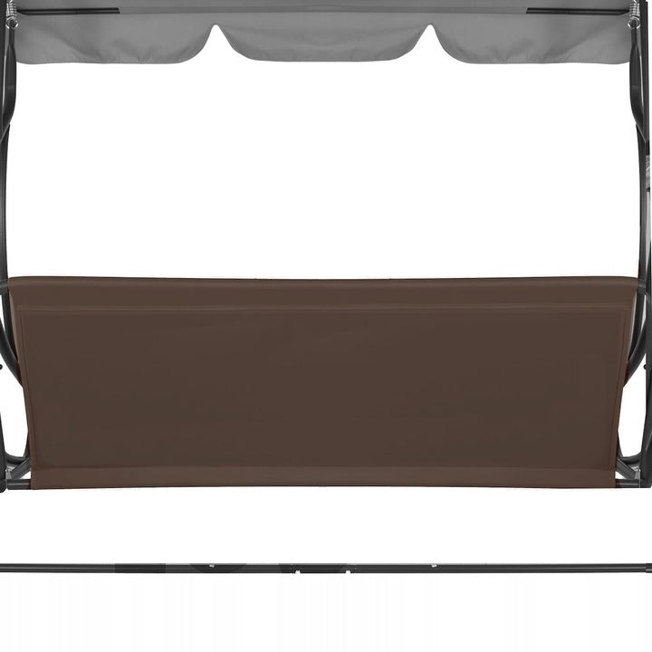 Husa din panza pentru leagan gradina de 4 persoane, sezut si spatar, 160x100cm, maro