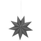 Stea decorativa 3D din hartie, cu 9 colturi, 30cm, argintie