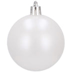 Set globuri de Craciun, 20 bucati, 5 modele, 6cm, alb