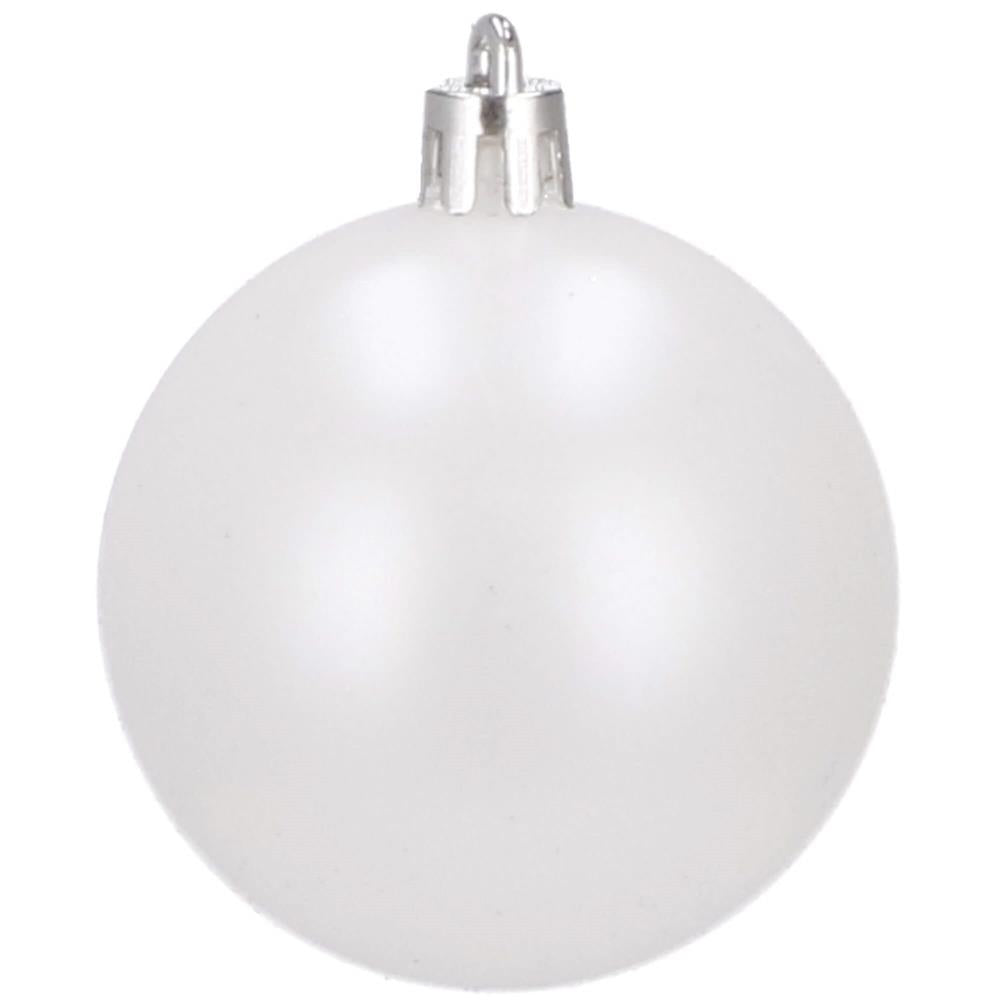 Set globuri de Craciun, 20 bucati, 5 modele, 6cm, alb