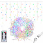 (DL) Ghirlanda luminoasa 500 LED-uri, 20m, pentru interior/exterior, telecomanda, iluminare multicolora