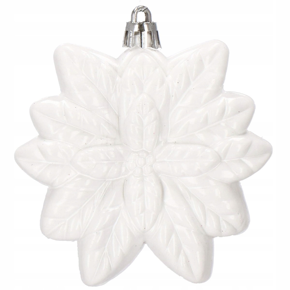 Set globuri si decoratiuni de Craciun, 72 piese, diverse dimensiuni, alb