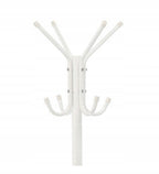 Cuier hol metalic 178 cm, 12 carlige, design minimalist, alb