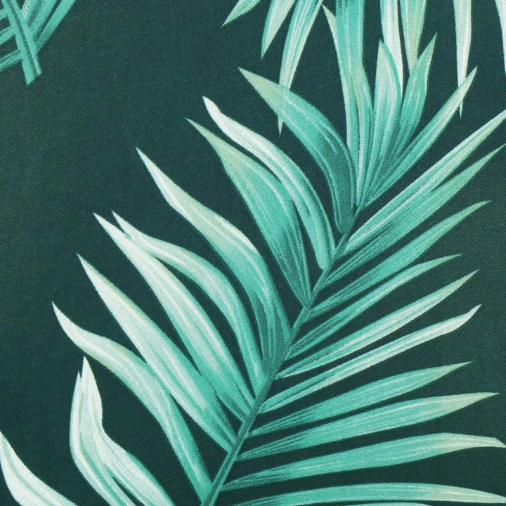 Husa pentru scaun, marime universala, poliester si spandex, verde cu model floral