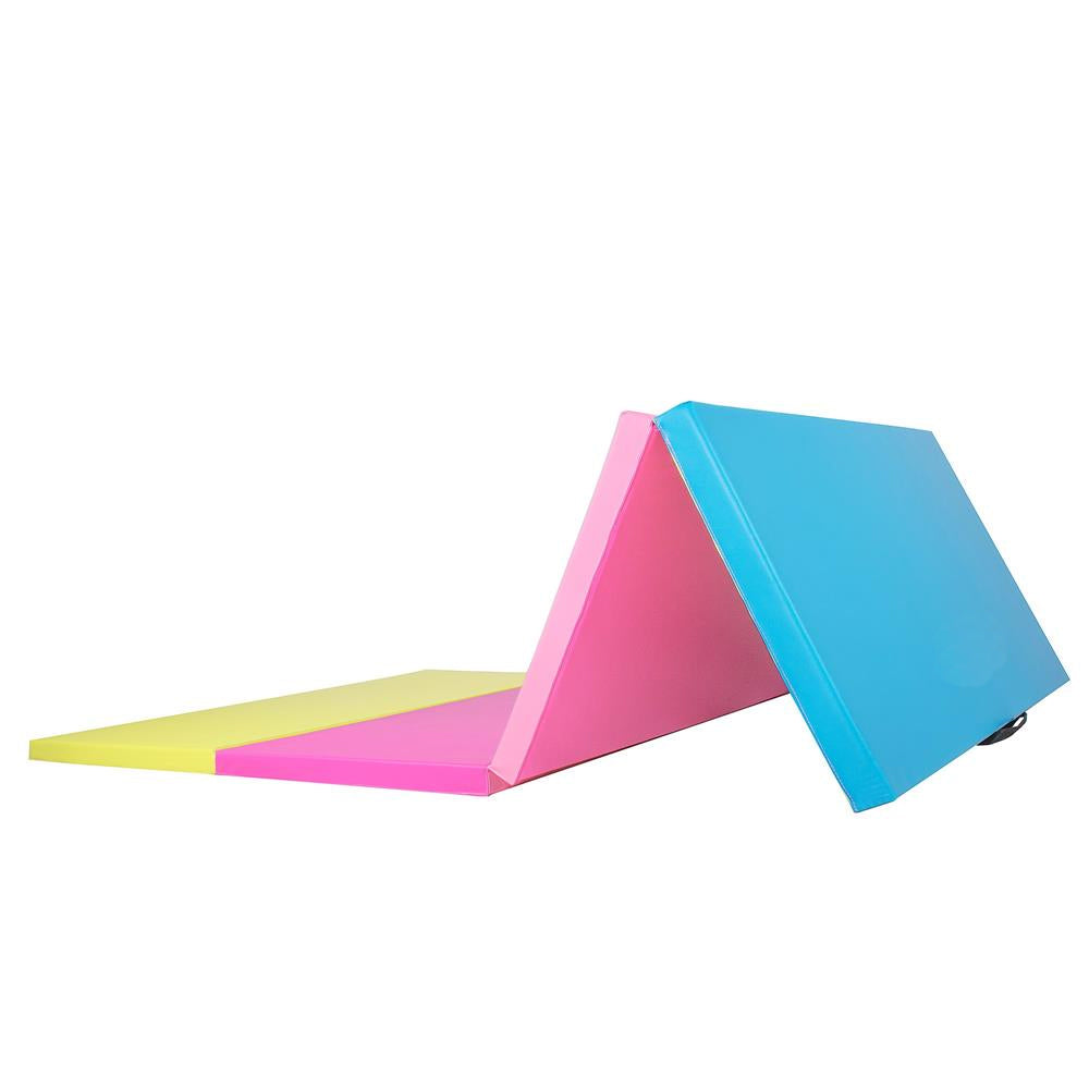 Saltea fitness groasa, dimensiune XXL, pentru antrenamente gimnastica, 240x120x5 cm, multicolor