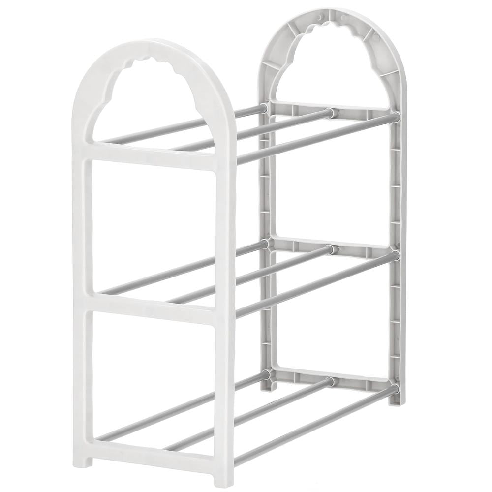 Pantofar PVC si metal,  cu 3 rafturi, 49x48cm, argintiu