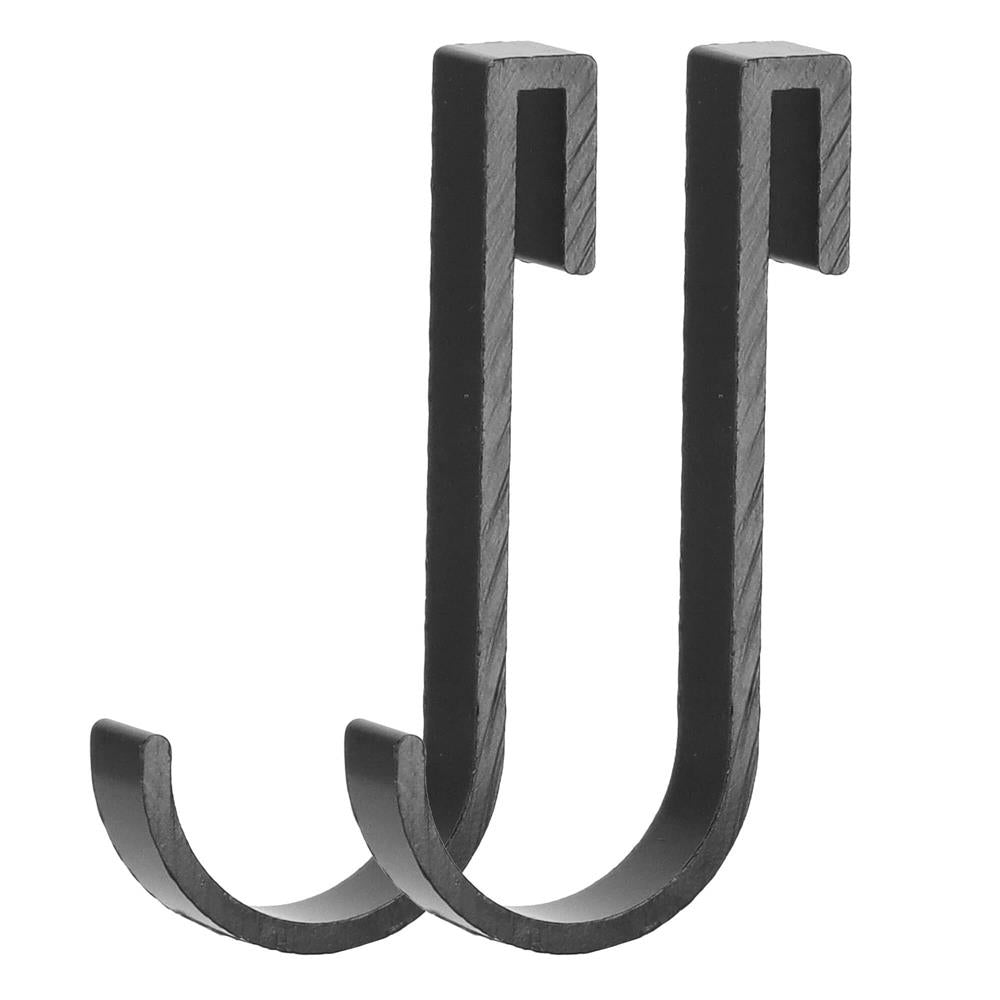 Raft de baie cu 2 agatatori, 2 sisteme instalare pe perete, aluminiu, 32x12x4cm, negru