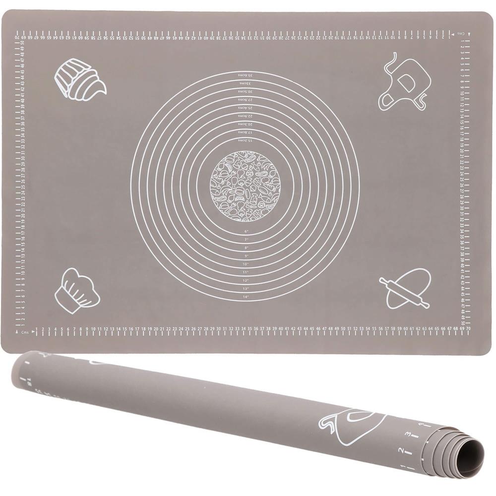 Plansa din silicon alimentar de framantat aluat, rezistenta la temperaturi ridicate, 65x45cm, gri