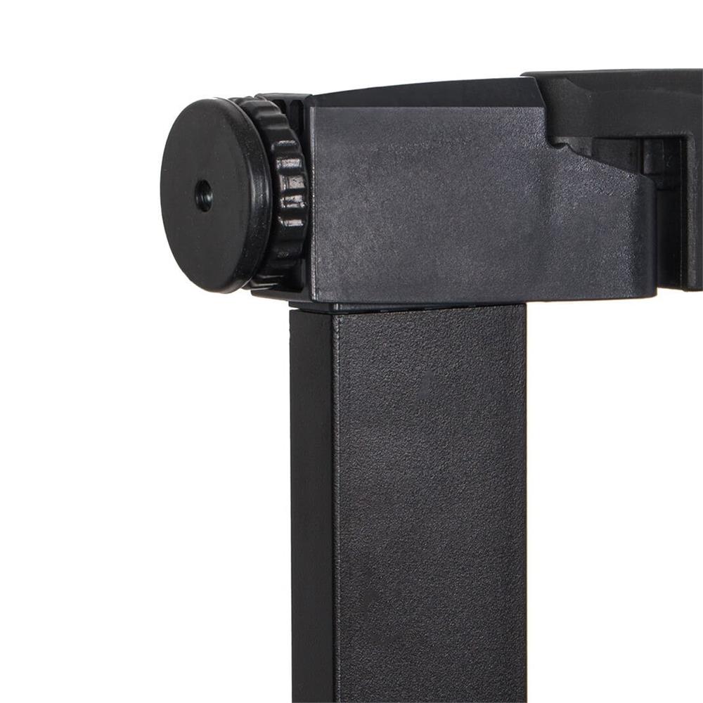 Poarta de siguranta Safety Gate pentru scari, ajustabila 75-82 cm, din otel si lemn, negru maro