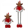 (DL) Figurina Craciun, Ren, picioare telescopice, inaltime extensibila 55-95cm