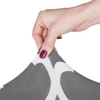 Husa universala pentru scaun, marime universala, poliester si spandex, 45 x 60 cm, gri alb