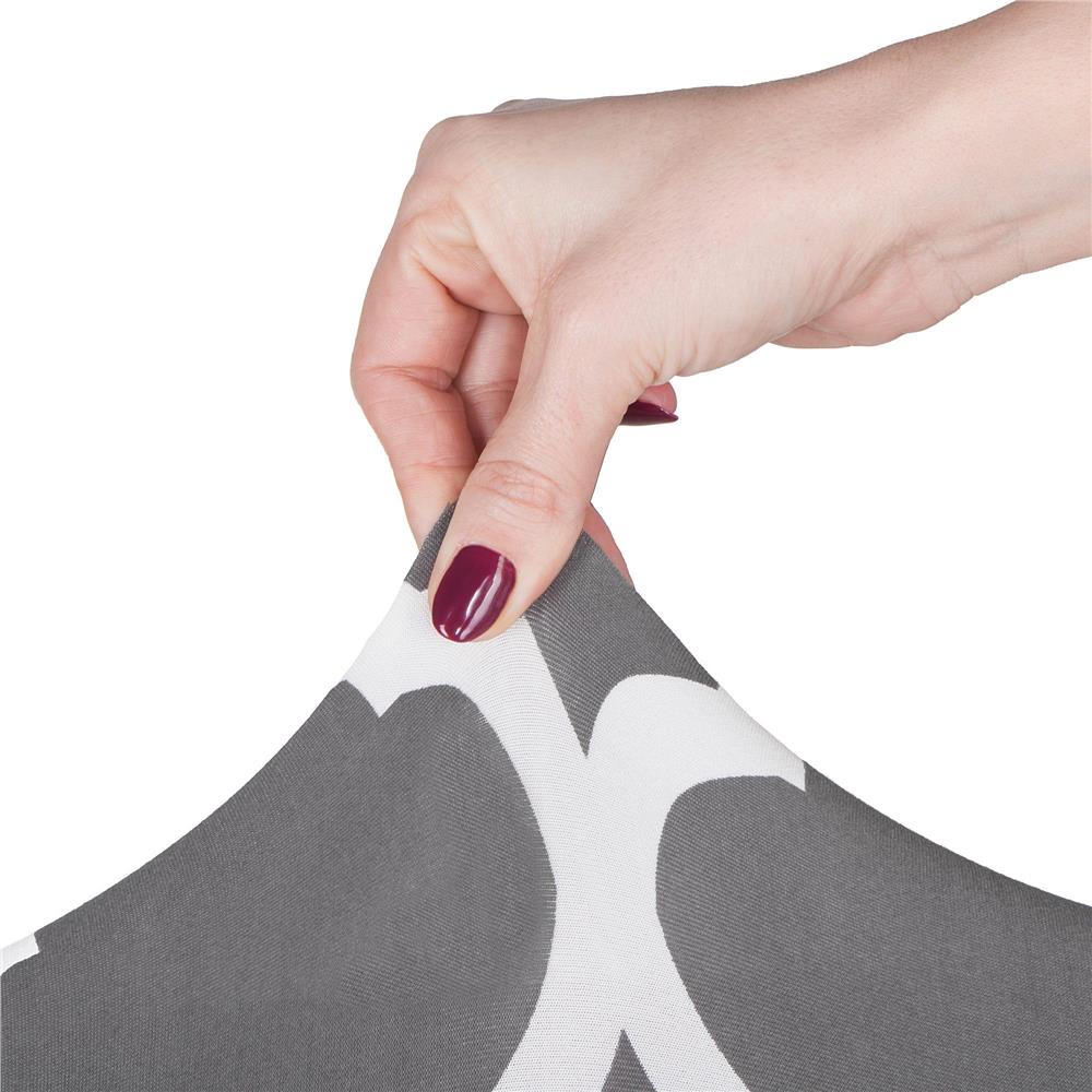 Husa universala pentru scaun, marime universala, poliester si spandex, 45 x 60 cm, gri alb