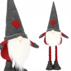 Figurina Craciun, Spiridus, picioare telescopice, inaltime extensibila 52-67cm