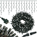 Ghirlanda luminoasa tip perdea Premium 300 LED-uri, 14,5m, 18Wati, interior/exterior, cu flash, alb rece