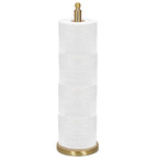 Suport hartie igienica tip tija, 52cm, auriu lucios