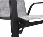 Set mobilier gradina textilene, 2 scaune, 1 canapea si 1 masa, gri deschis