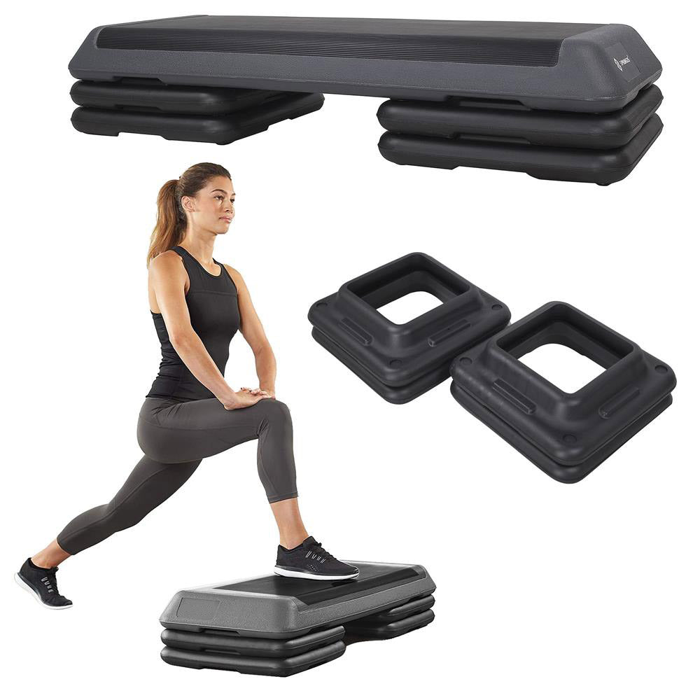 Stepper aerobic fitness profesional, 3 niveluri de inaltime, suporta maxima 350 kg