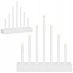 Lumanari decorative de Craciun, 7 becuri tip LED, culoare argintiu