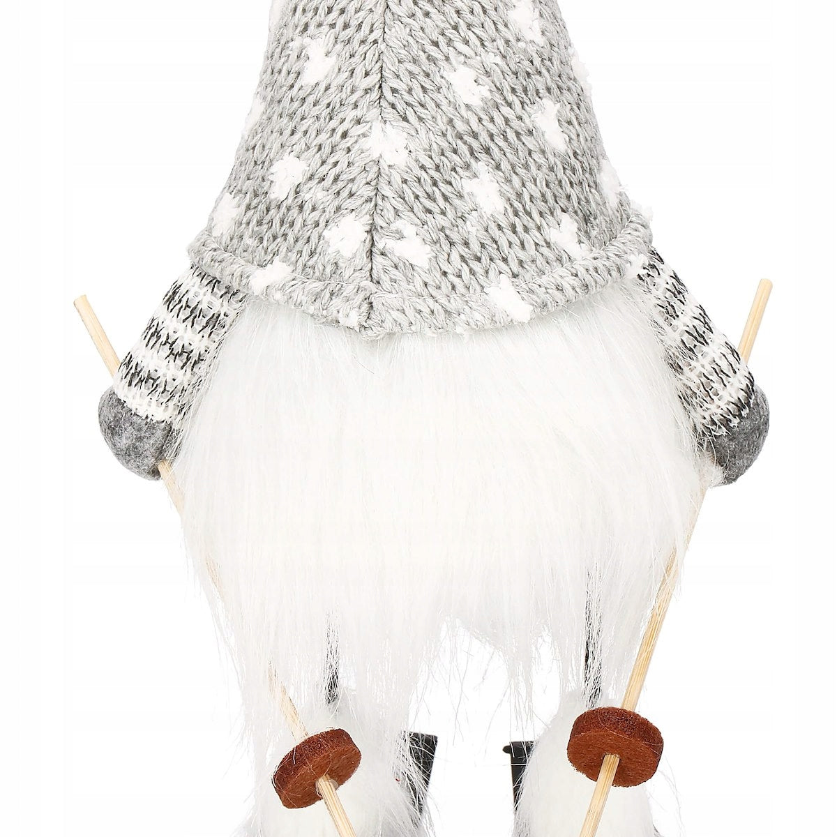 Figurina Craciun, Spiridus pe schiuri, inaltime 33cm