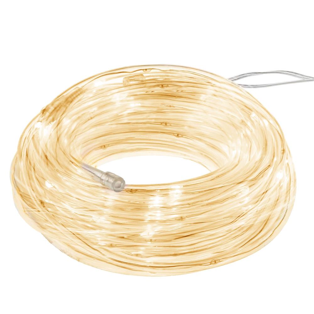 (DL) Instalatie tub furtun luminos pentru Craciun cu baterii 3xAA, 50 LED-uri, 5m, galben