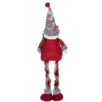 Figurina Craciun, Mos Craciun, picioare telescopice, inaltime extensibila 57-80cm