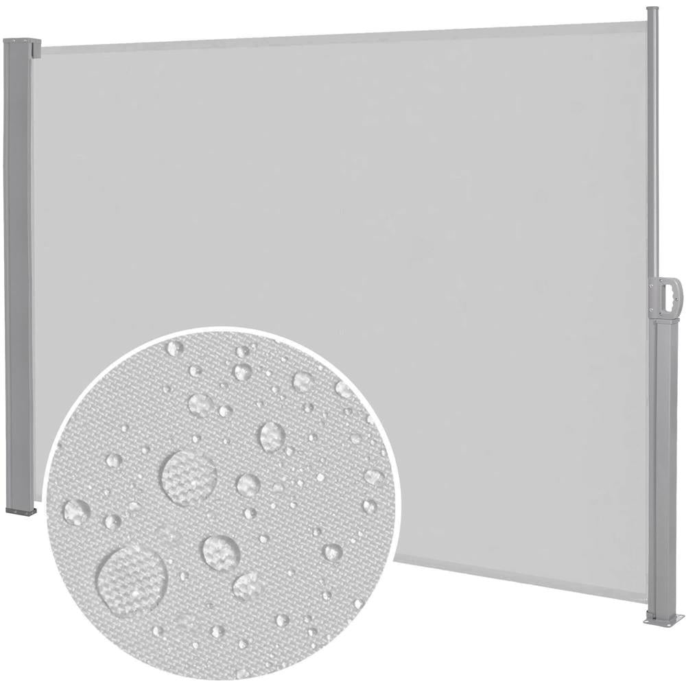 Paravan lateral pentru intimitate, extensibil, sistem fixare inclus, 160x300cm, gri deschis