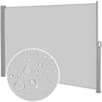 Paravan lateral pentru intimitate, extensibil, sistem fixare inclus, 160x300cm, gri deschis