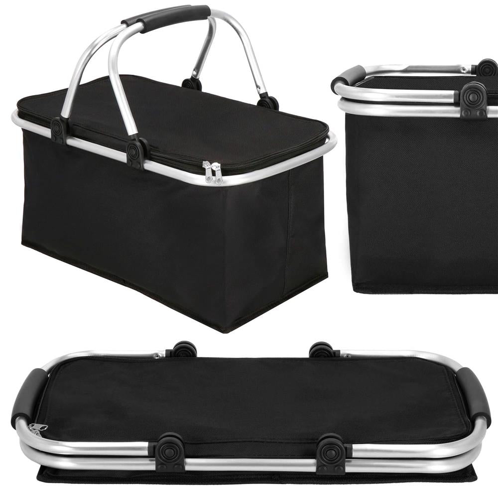 Geanta pentru picnic sau plaja, termoizolanta, 28 litri, negru