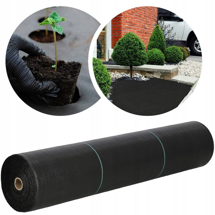 Folie agrotextil, mulcire, antiburuieni, filtru UV, 100 x 1.6metri, 90g/m2, negru