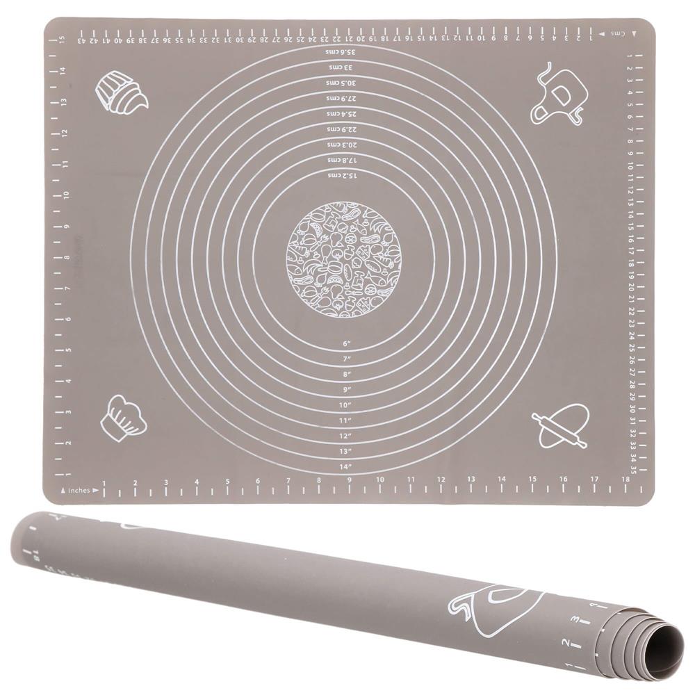 Plansa din silicon alimentar de framantat aluat, rezistenta la temperaturi ridicate, 50x40cm, gri