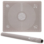 Plansa din silicon alimentar de framantat aluat, rezistenta la temperaturi ridicate, 50x40cm, gri