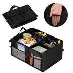 Organizator portbagaj pliabil, compartimentat, rezistent la apa, 56x40x26cm, negru
