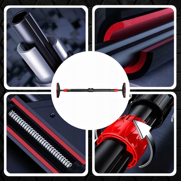 Bara tractiuni telescopica pentru usa, din otel cu capete cauciuc, lungime 71-105 cm