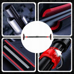 Bara tractiuni telescopica pentru usa, din otel cu capete cauciuc, lungime 71-105 cm