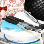 Set patiserie cu platou rotativ si 4 tavi de copt, 345 piese cu sabloane pentru ornarea prajiturilor