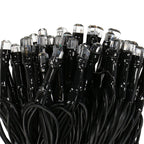 Instalatie lumini de exterior pentru gradina, 9 metri, 120 LED-uri forma cristal, cu baterii, alb