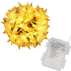 (DL) Instalatie stelute luminoase pentru gradina, 5 metri, 50 LED-uri, cu baterii, galben