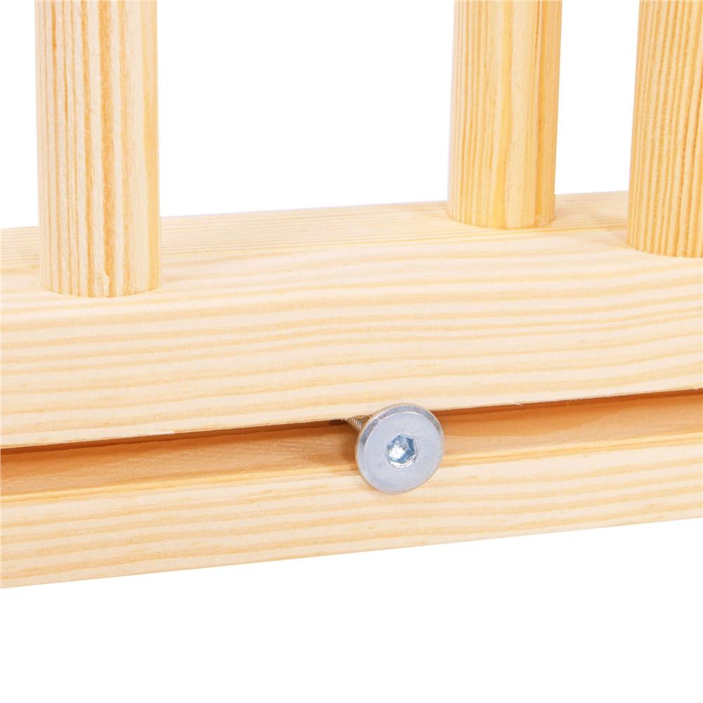 Poarta de siguranta Safety Gate pentru scari, ajustabila 72-122 cm, din lemn, maro