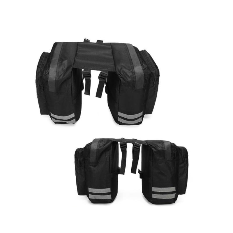 Geanta bicicleta spate 34x12x32 cm, 20L, poliester impermeabil, prindere pe portbagaj, negru