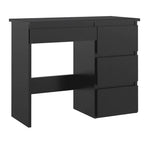 Birou calculator Beta 3 cu 4 sertare, 94x43x75 cm, finisaj negru