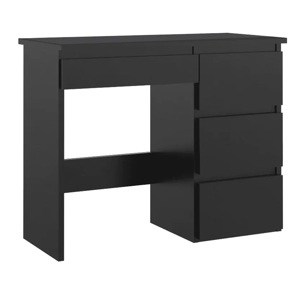 Birou calculator Beta 3 cu 4 sertare, 94x43x75 cm, finisaj negru